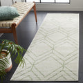 SAFAVIEH Adirondack Collection Runner Rug - 6 Runner, Ivory & Sage, Contemporary Design, Stain Resistant, Ideal for High Traffi