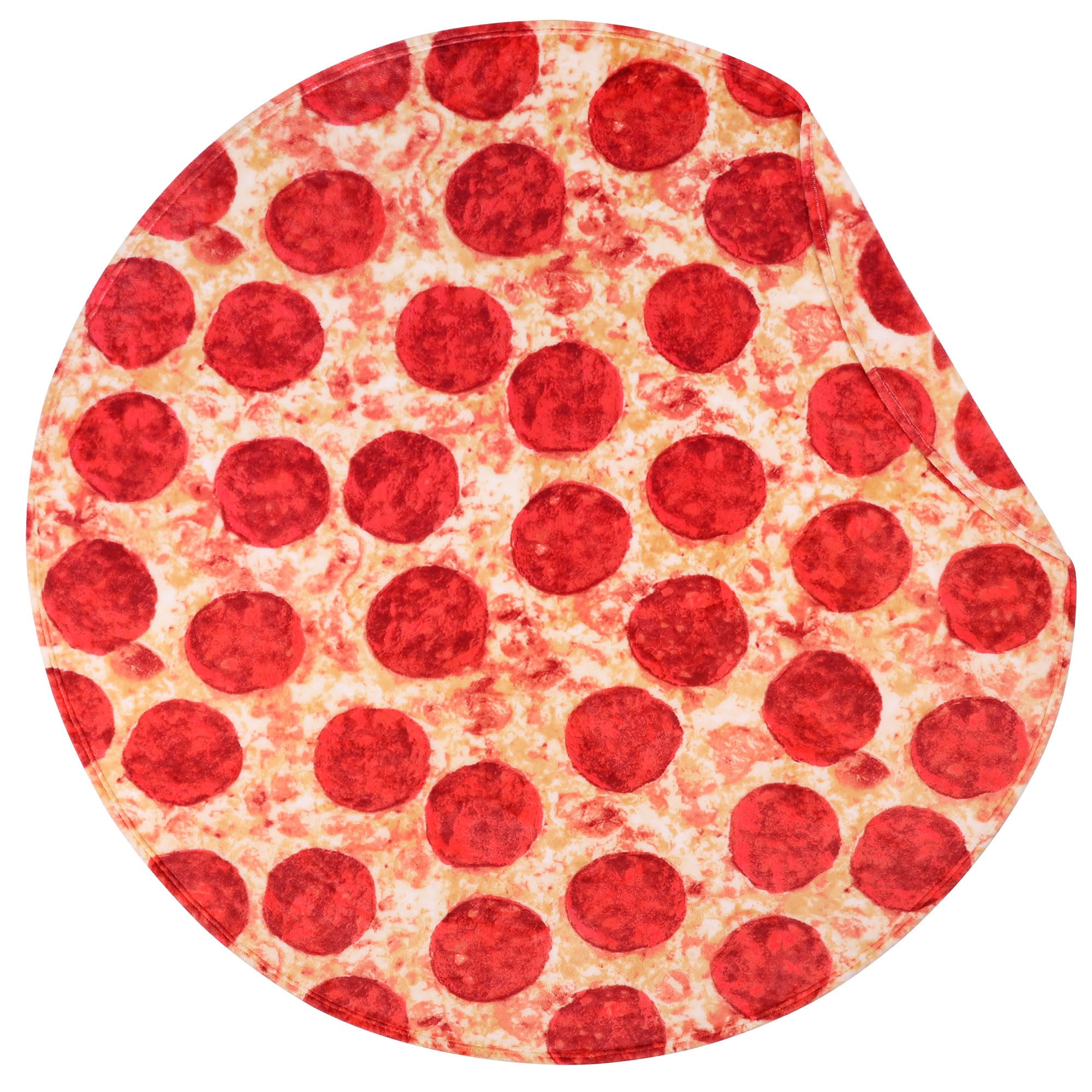 Searoomy Pizzas Blanket, Wrap Throw Food Blanket, Novelty Funny Flannel Round Blanket Funny Gifts For Teens Boys And Girls