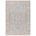HomeRoots Polyester 9' x 12' Blue Ivory Machine Woven Floral Oriental Indoor Area Rug