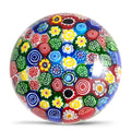 Hand Blown Glass Flower Figurine,Glass Paperweight For Birthday Gift