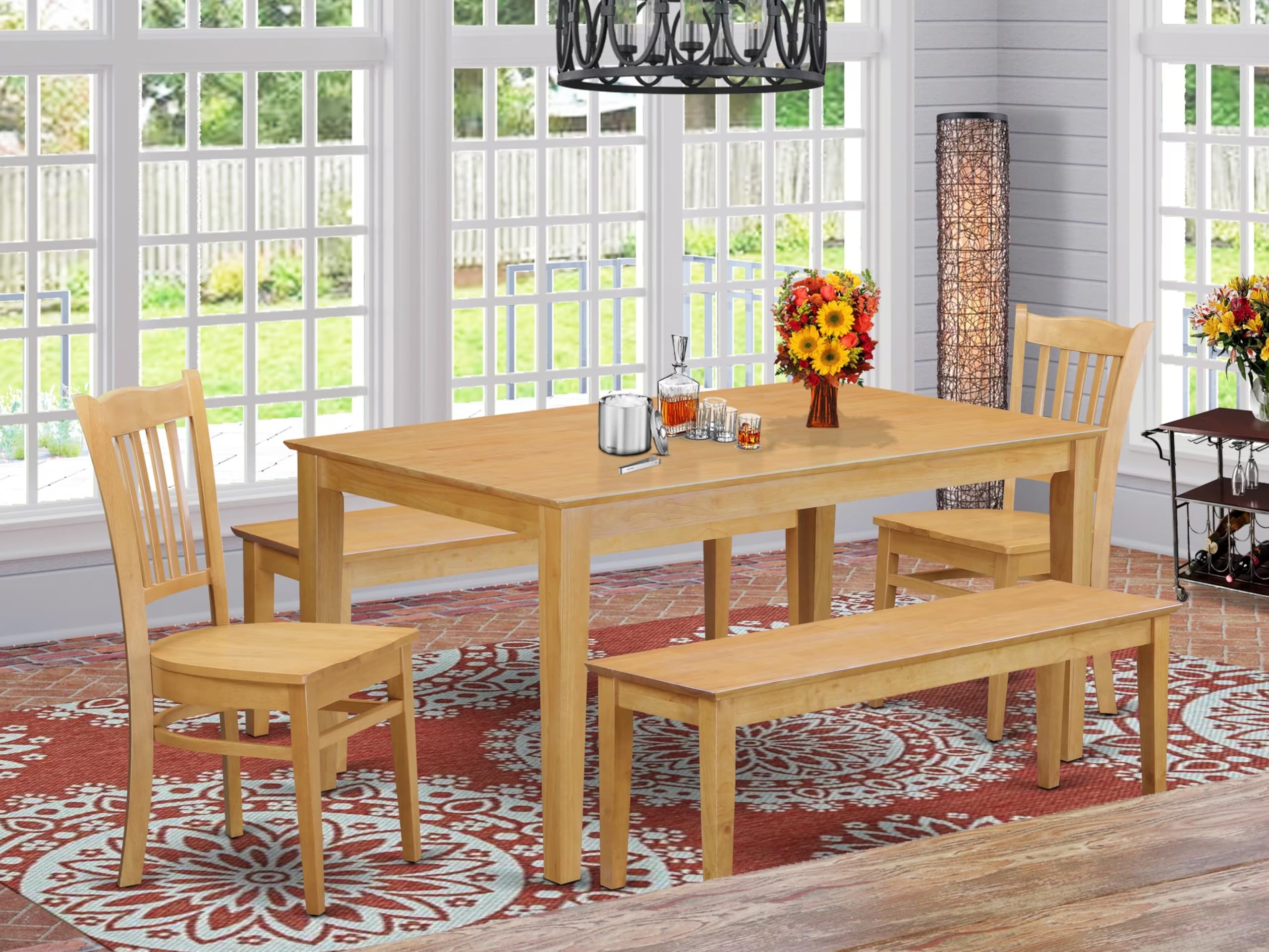 East West Furniture 5 Piece Kitchen Table & Chairs Set