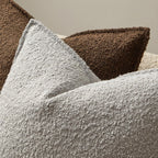Juspurbet Silver Grey Boucle Lumbar Broadside Throw Pillow Covers 14X24 Inch Set Of 2 For Couch Bedroom Sofa Living Room Decorat