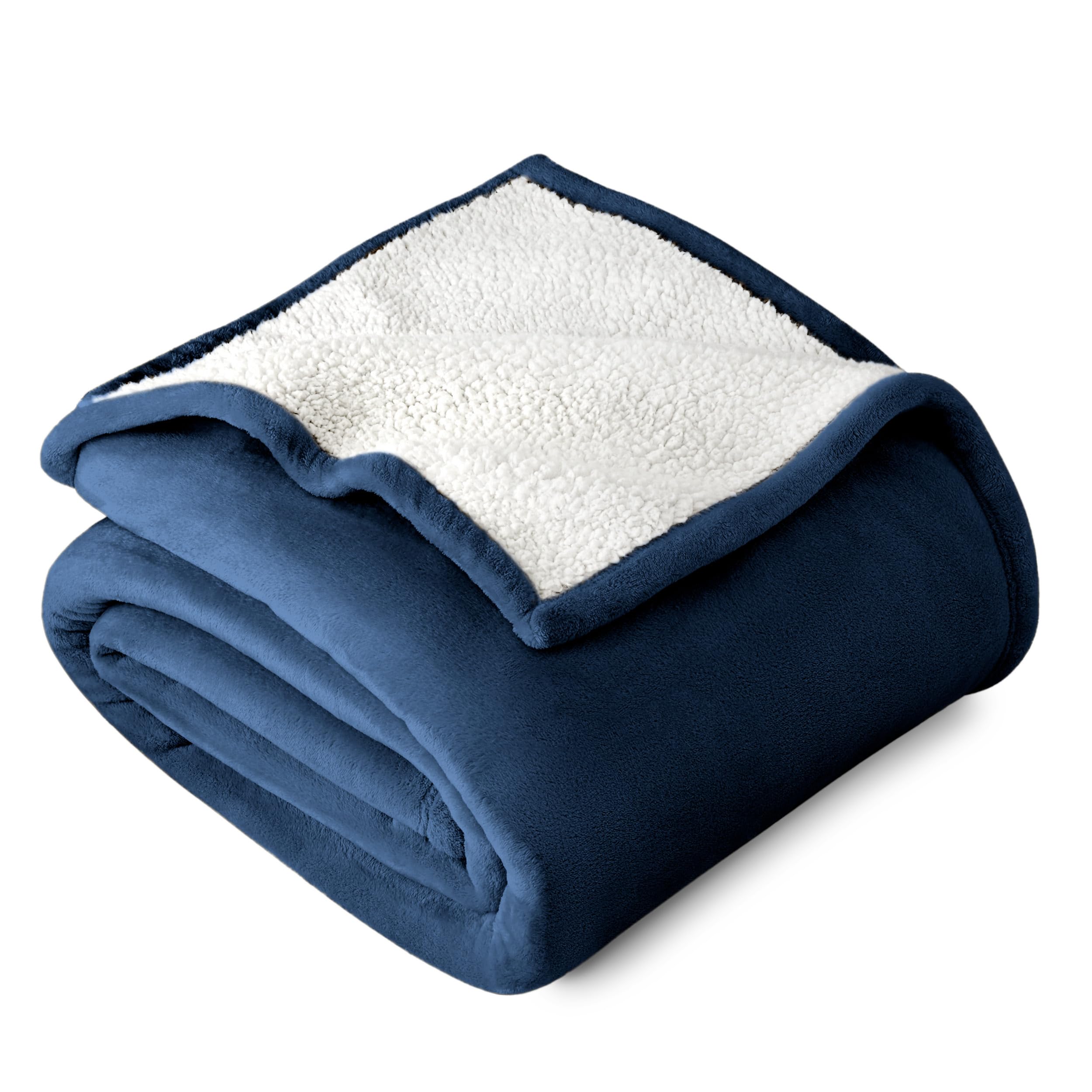 Bare Home Sherpa Fleece Blanket - King Blanket - Blanket for Bed, Sofa, Couch, Camping and Travel - Warm & Lightweight - Fluffy 