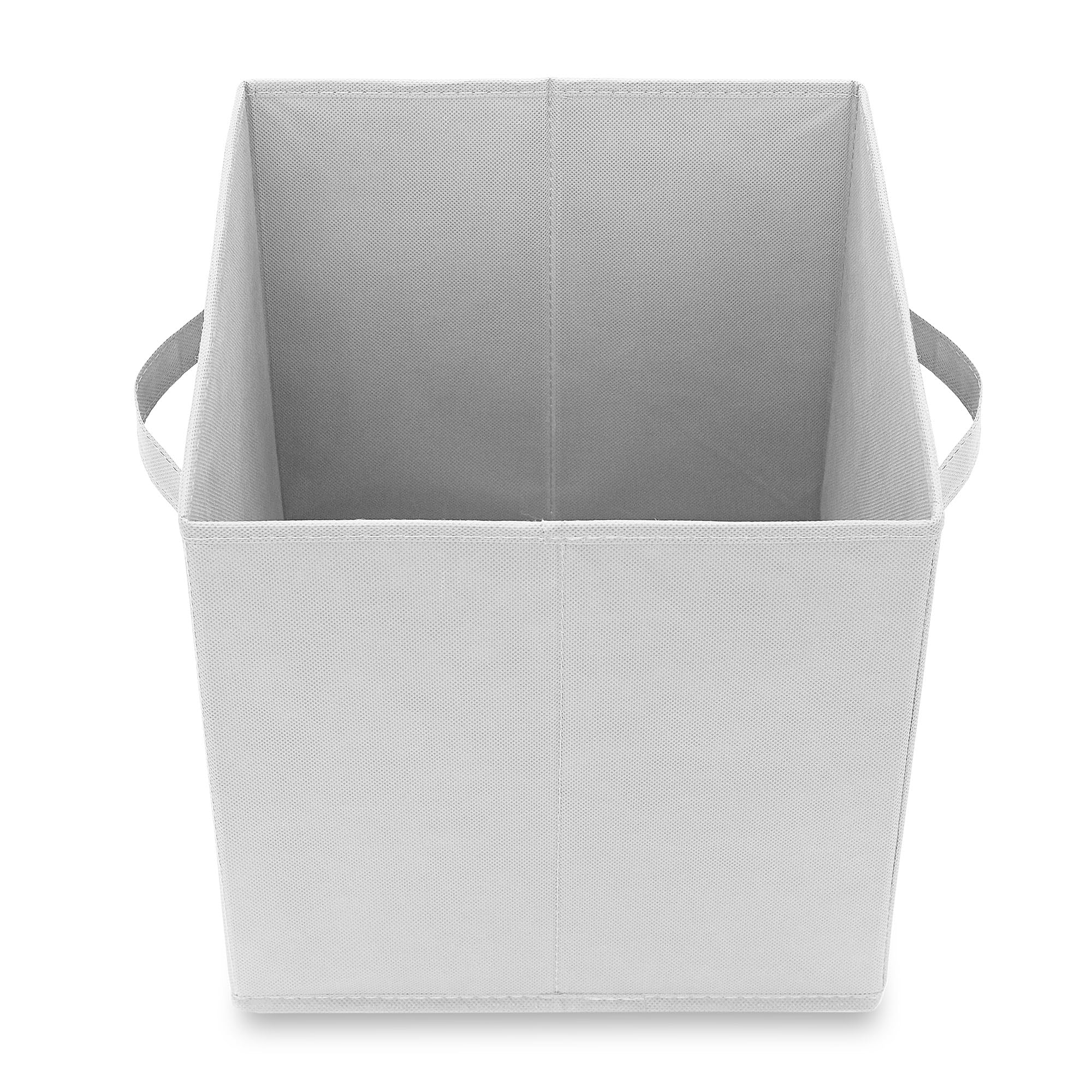 Casafield Set Of 6 Collapsible Fabric Cube Storage Bins, White - 11'' Foldable Cloth Baskets For Shelves, Cubby Organizers & Mor