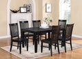East West Furniture WEST7-BLK-W Weston 7 Piece Room Set Consist of a Rectangle Kitchen Table with Butterfly Leaf and 6 Dining Chairs, 42x60 Inch, Black & Cherry