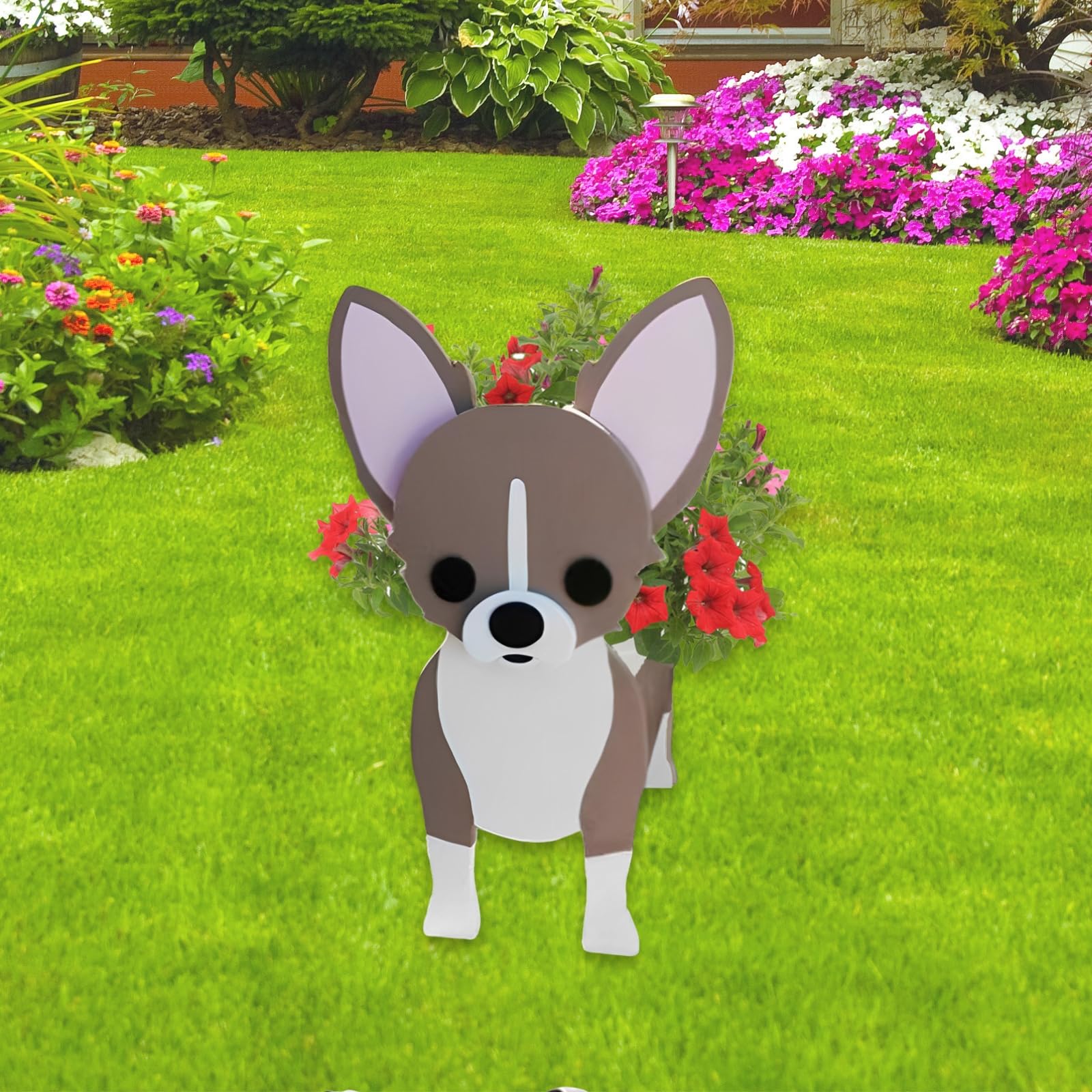 Strolfay Chihuahua Dog Planter Plant Pots,Cute Dog Flower Planter,Gifts For Pet Lovers,Unique Animal Plant Pots,Office,Indoor Ou