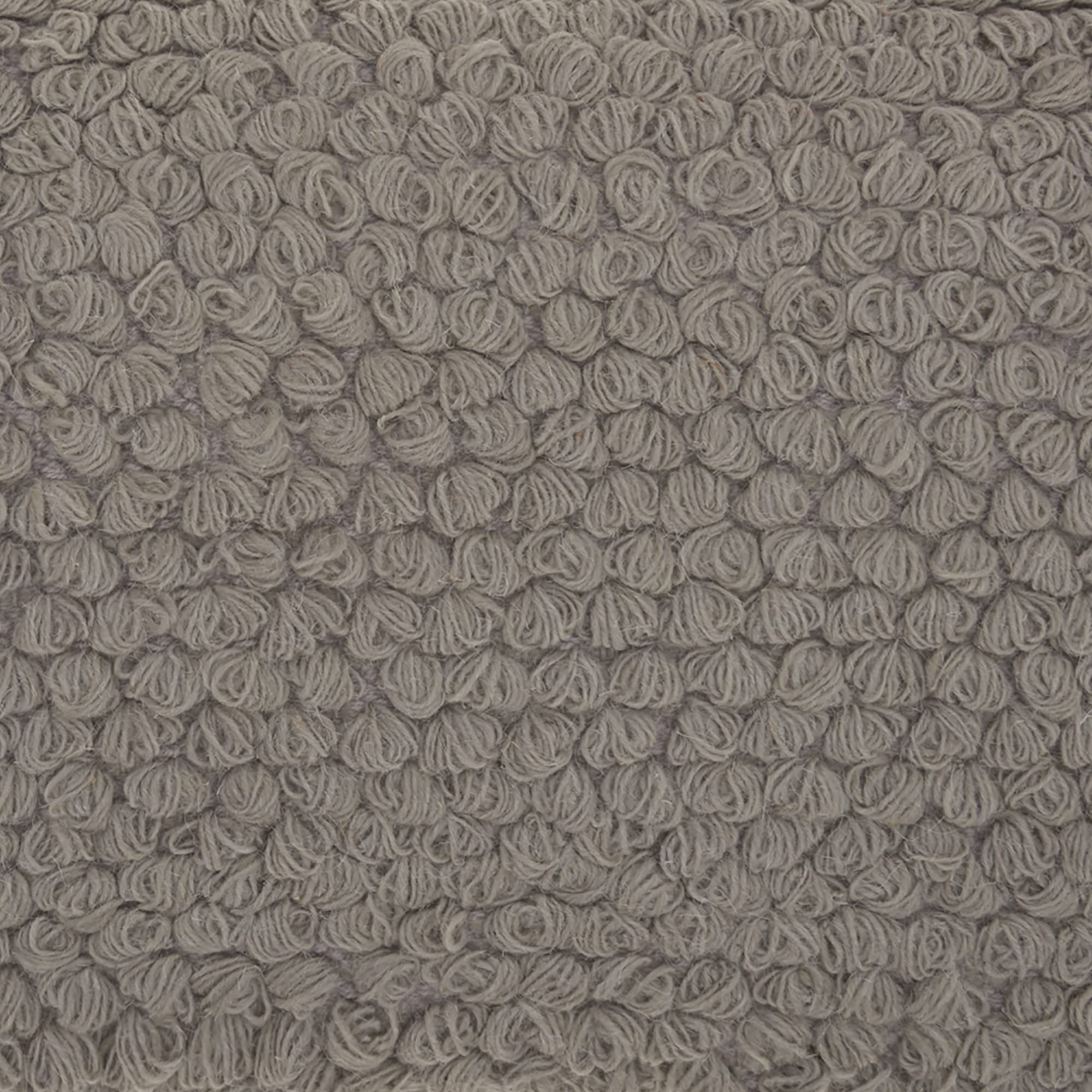 HomeRoots #n/a Wool Dark Gray Knotted Detail Lumbar Pillow