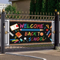 Welcome Back To School Party Banner - Back To School Party Supplies 2024 First Day Of School Wall Decorations Indoor/Outdoor(70'