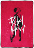 Jay Franco Disney Cruella Rebel Heart Blanket - Measures 62 X 90 Inches, Kids Bedding - Fade Resistant Super Soft Fleece