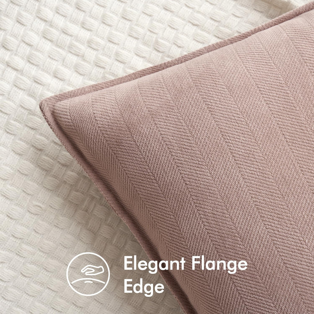 Miulee Pack Of 2 Blush Pink Decorative Pillow Covers 20X20 Inch Soft Chenille Couch Throw Pillows Farmhouse Cushion Covers With Elegant Design For Sofa Bedroom Living Room Spring Decor Valentines Day