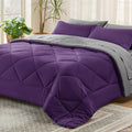 Bedsure Purple King Comforter Set - 7 Pieces Reversible Bed Set Bed In A Bag King With Comforters, Sheets, Pillowcases & Shams,