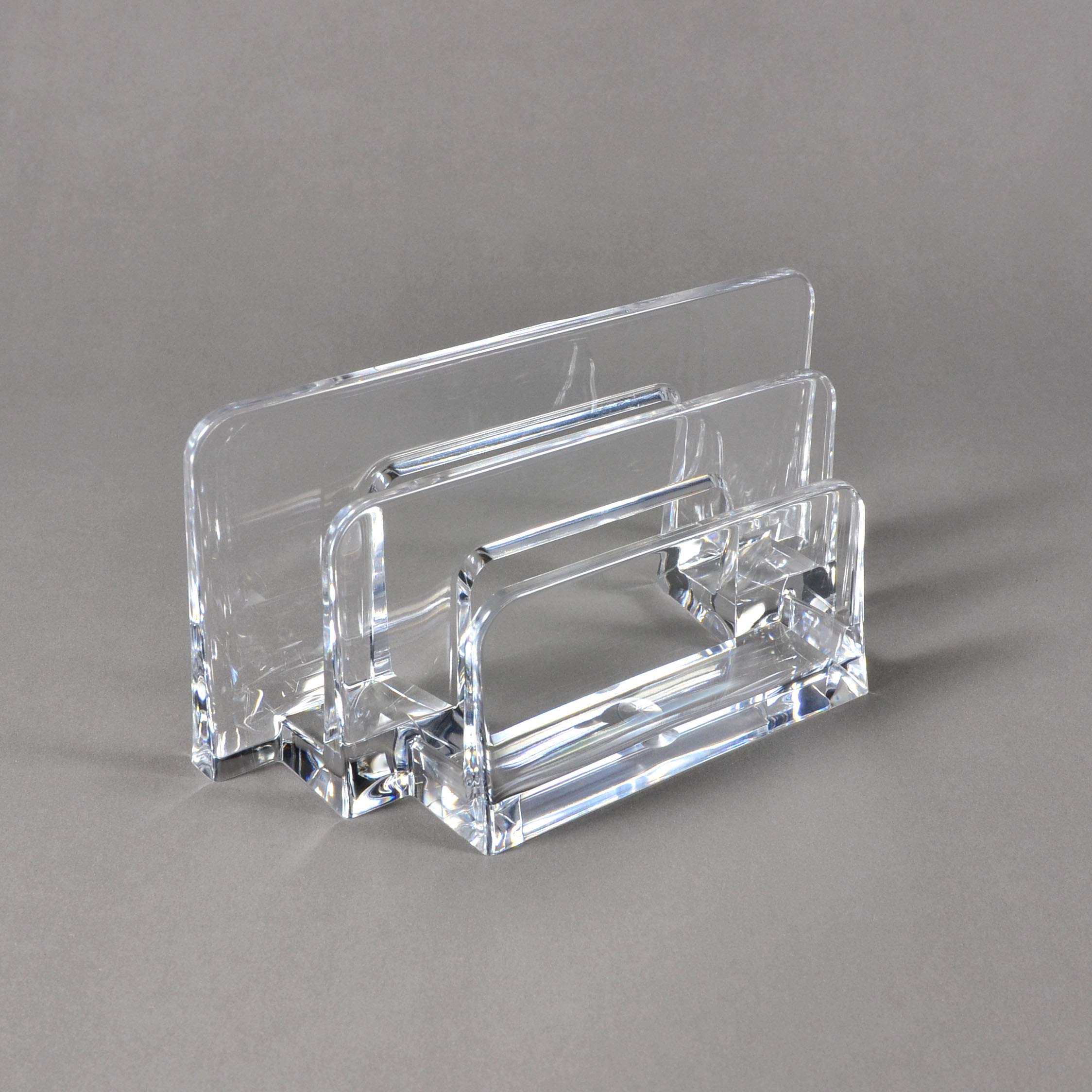 Com.Top - Acrylic Letter Sorter Little File Folder Sorter (2 Pack) For Paper, Letter, Envelope, Office File Organizer, Office Su