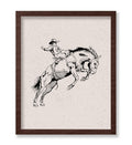 Poster Master Cowboy on Bucking Horse Poster - Retro Rodeo Print - Cowboy Art - Western Art - Wild West Art - Gift for Him & Her