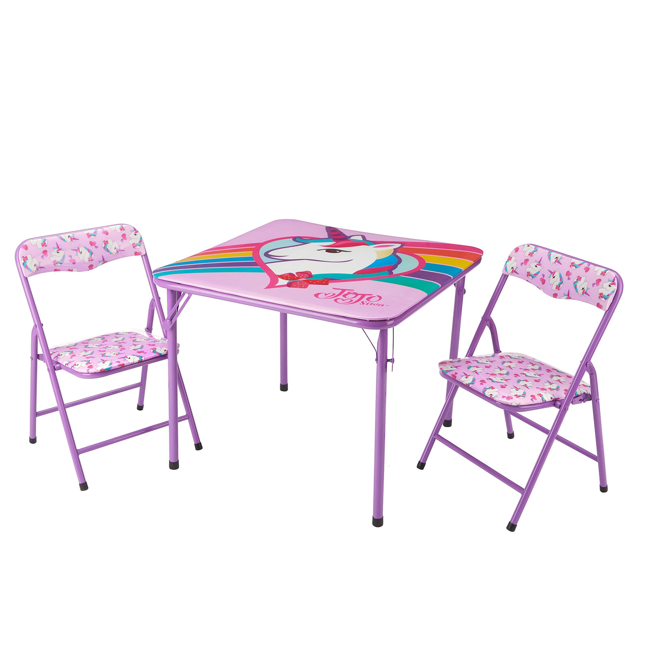 Idea Nuova Jojo Nickelodeon Siwa 3Piece Table Set with 2 Folding Chairs & 1 Table, Ages 3+