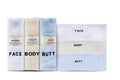 Crafty Cloth Complete 6Piece Washcloth Set | Face, Body & Butt Cloths in 3 AreaSpecific Fabrics  Microfiber, Exfoliating & Vi