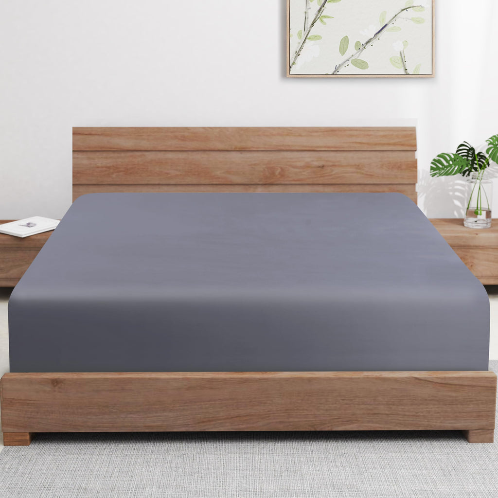 Bamboo Viscose Cooling Fitted Sheet Full Size Only, 400 Thread Count, 16'' Deep Pocket Cooling Bottom Sheets For Hot Sleeper, Si