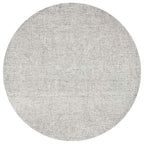 Overstock Alora Decor London 8' Round Solid Gray/Gray/Rust/Blue Hand-Tufted Area Rug