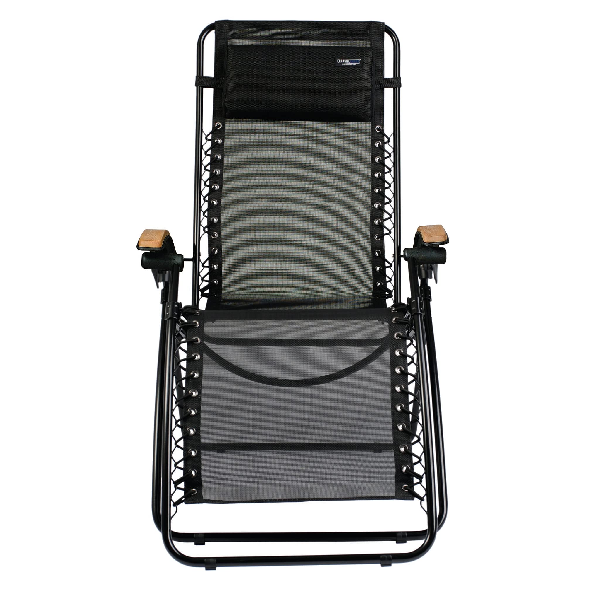 TravelChair Lounge Lizard, Breathable Mesh Outdoor Chaise Chair, Black One Size