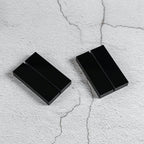 Uniqooo 3' Black Acrylic Stand | 10 Pack 3Mm Slot Wedding Sign Holders, Perfect For Wedding, Table Number, Exhibition, Office,