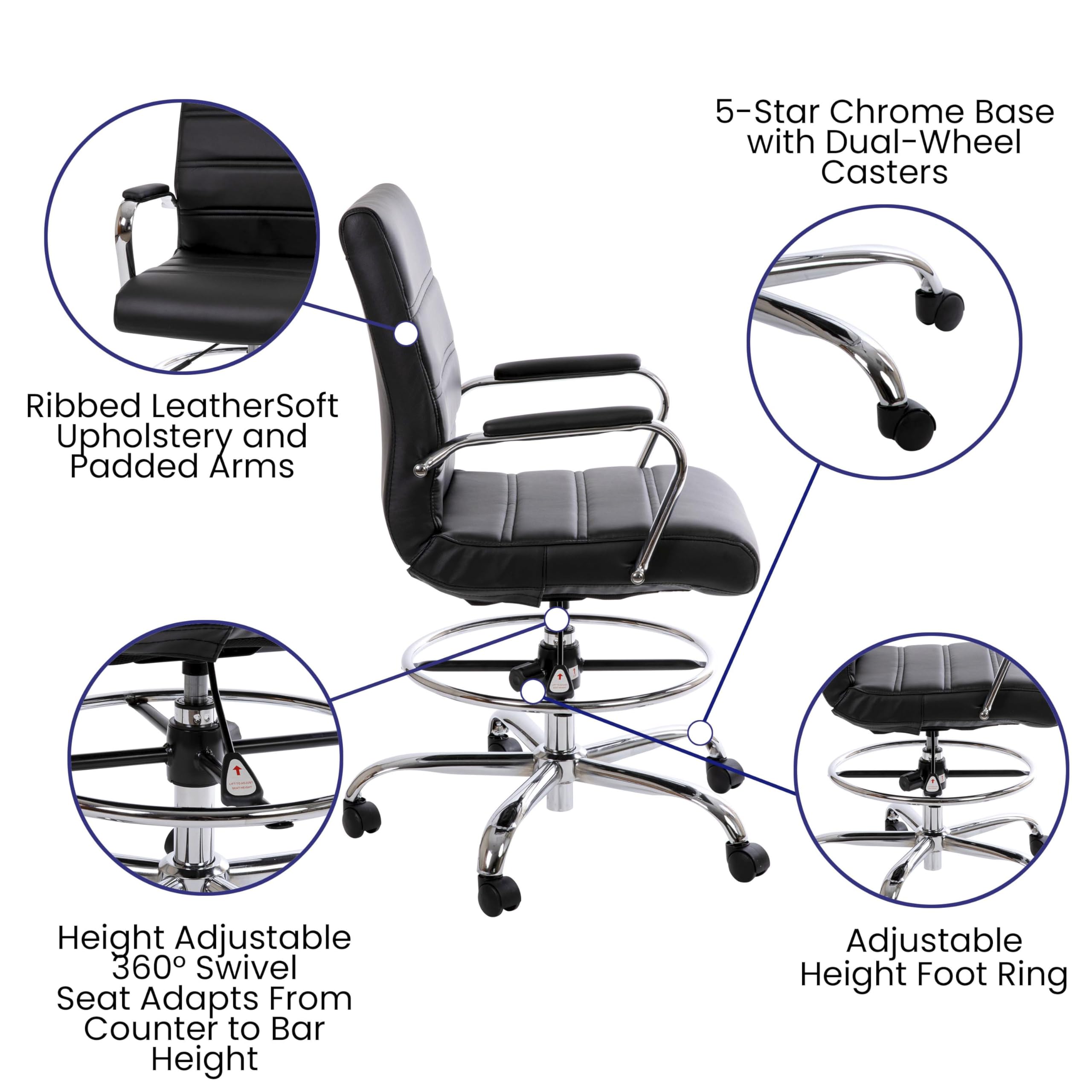Flash Furniture Whitney Drafting Chair - Thumbnail 5