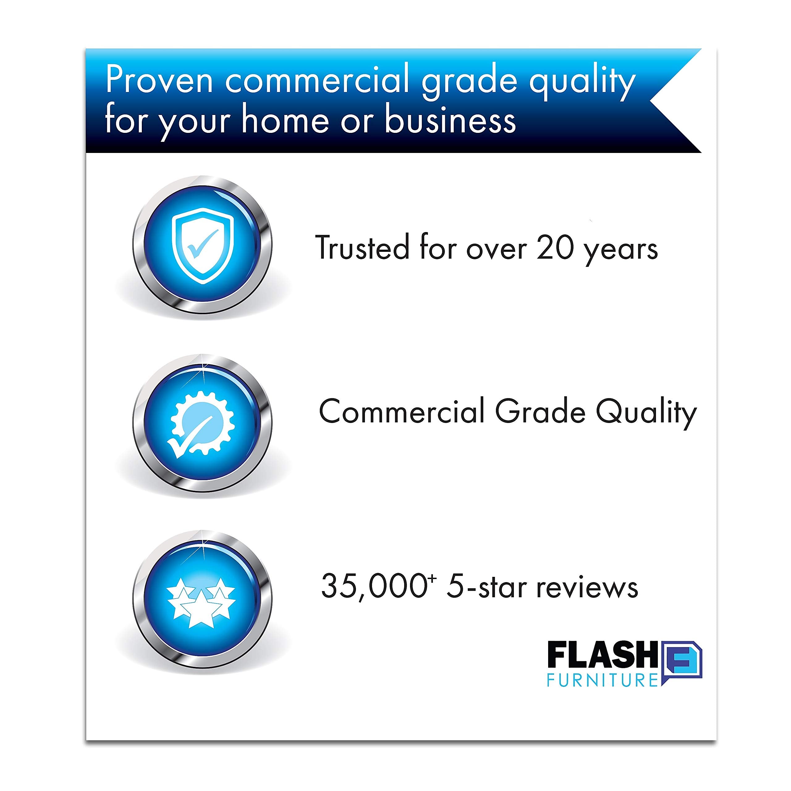 Flash Furniture Hansel High Back Pillow Back Brown LeatherSoft Executive Swivel Office Chair with Arms