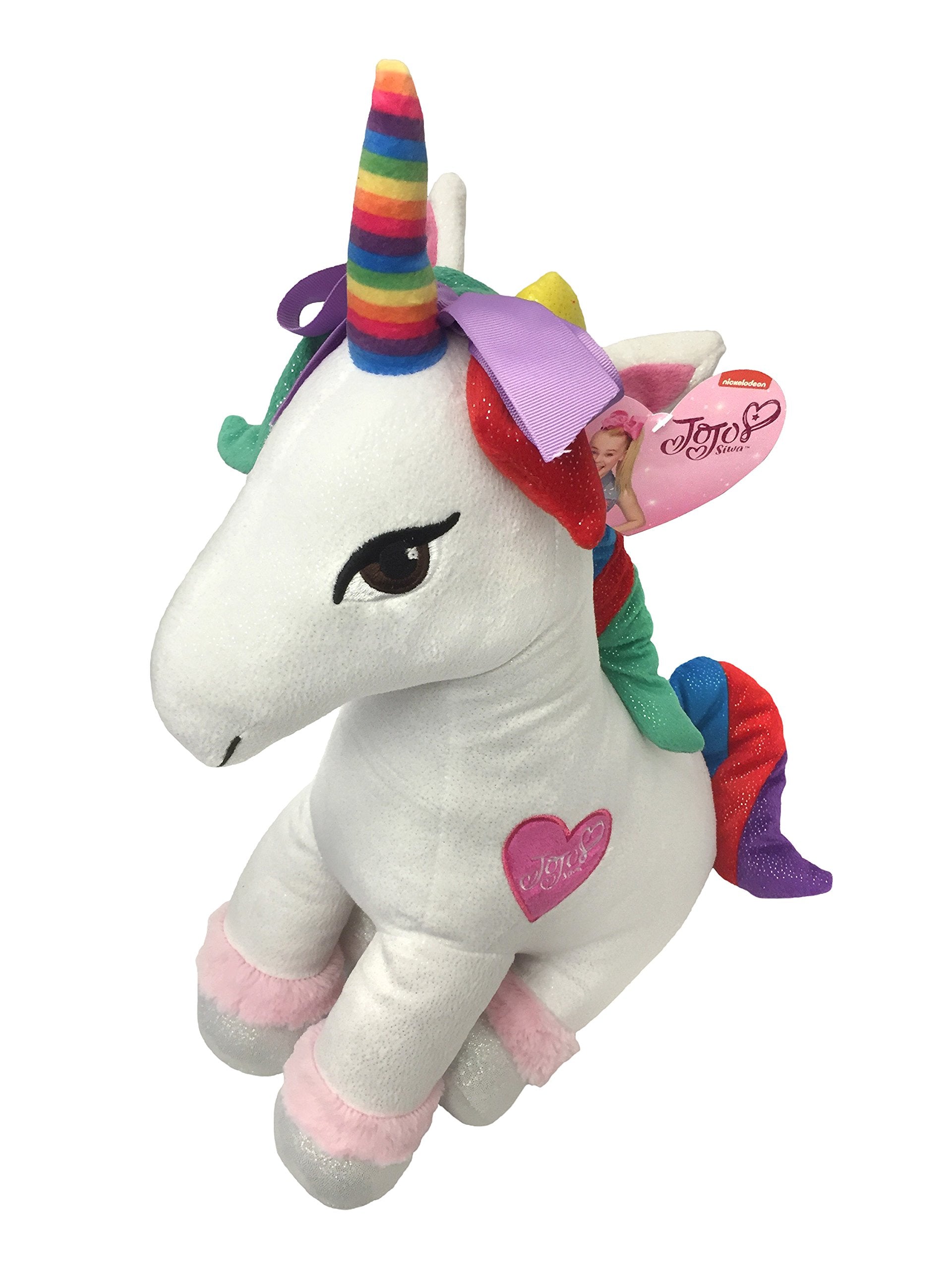 Nickelodeon Jojo Siwa Plush Sparkle Rainbow Unicorn 23' Pillow Buddy