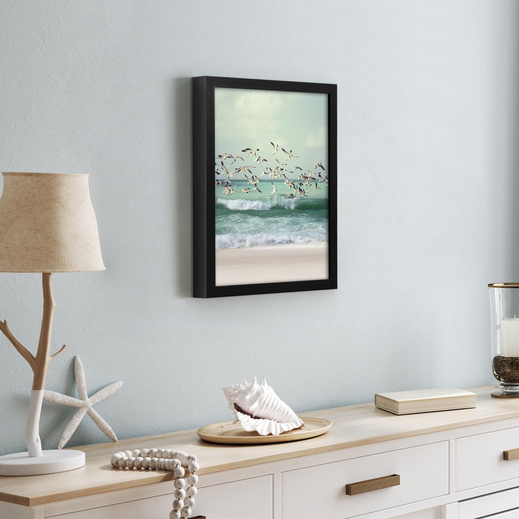 Americanflat 11X14 Picture Frame With Shatter-Resistant Glass - Soho Collection - Gallery Style Deep Molding Frame For Wall Disp