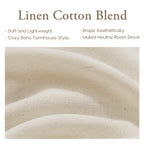 Shineland 96 Inches Long Beige Curtains 2 Panel Set,Sheer Linen French Country Burlap Textured Floor To Ceiling Length Curtains For Living Room,Cortinas Para Sala Modernas 2024 Cuarto Elegantes