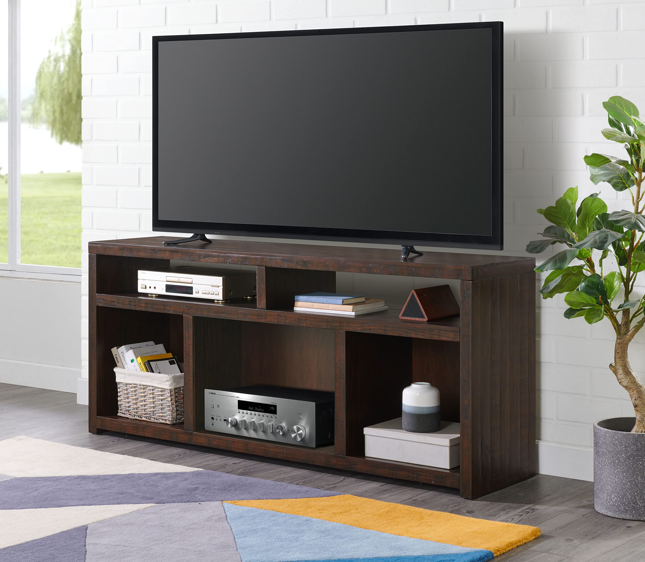 Martin Svensson Home Lexington Dark Mocha Rectangular 70&Quot; Solid Wood Tv Stand