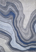 Illusions 6227 Blue/Grey Marble Area Rug, Size  710 Inch  X 1010 Inch