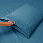 Clara Clark Twin Sheets, 5 Piece Set - Hotel Luxury Sheets For Twin Size Bed, Super Soft Bedding Sheets & Pillowcases, Twin Size Sheets, Blue Heaven