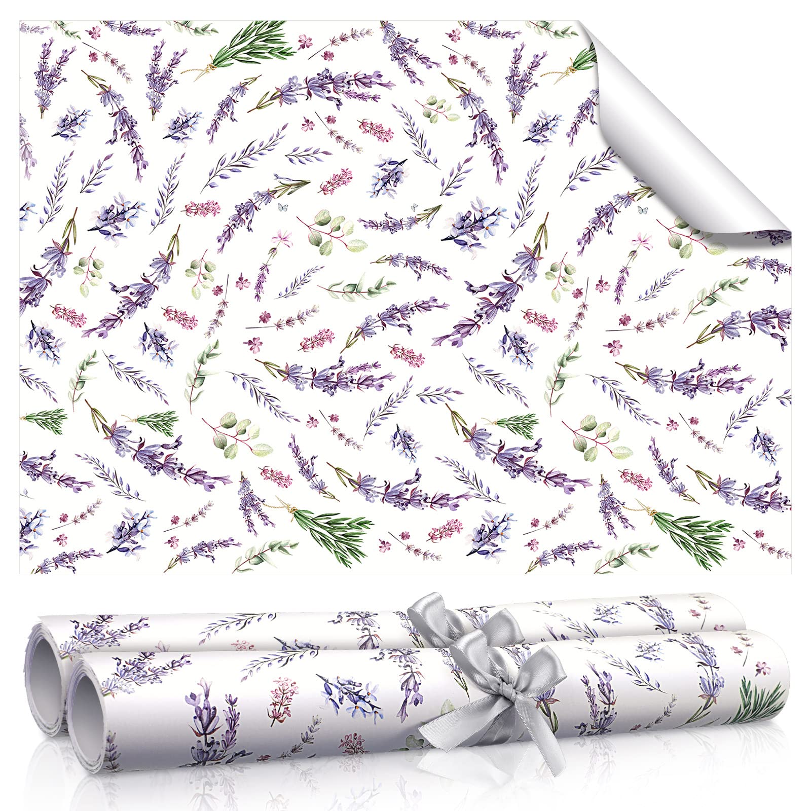BBTO 10 Sheet Fragrant Drawer Liners for Dresser Lavender Scented Cabinet Liners for Shelves 15.8 x 22 Inch Paper Liner for Cabi