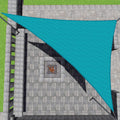 Patio Paradise 9' X 14' X 16.6' Turquoise Sun Shade Sail Right Triangle Shade Canopy Heavy Duty Pergolas Cover Cloth, Sunlight B