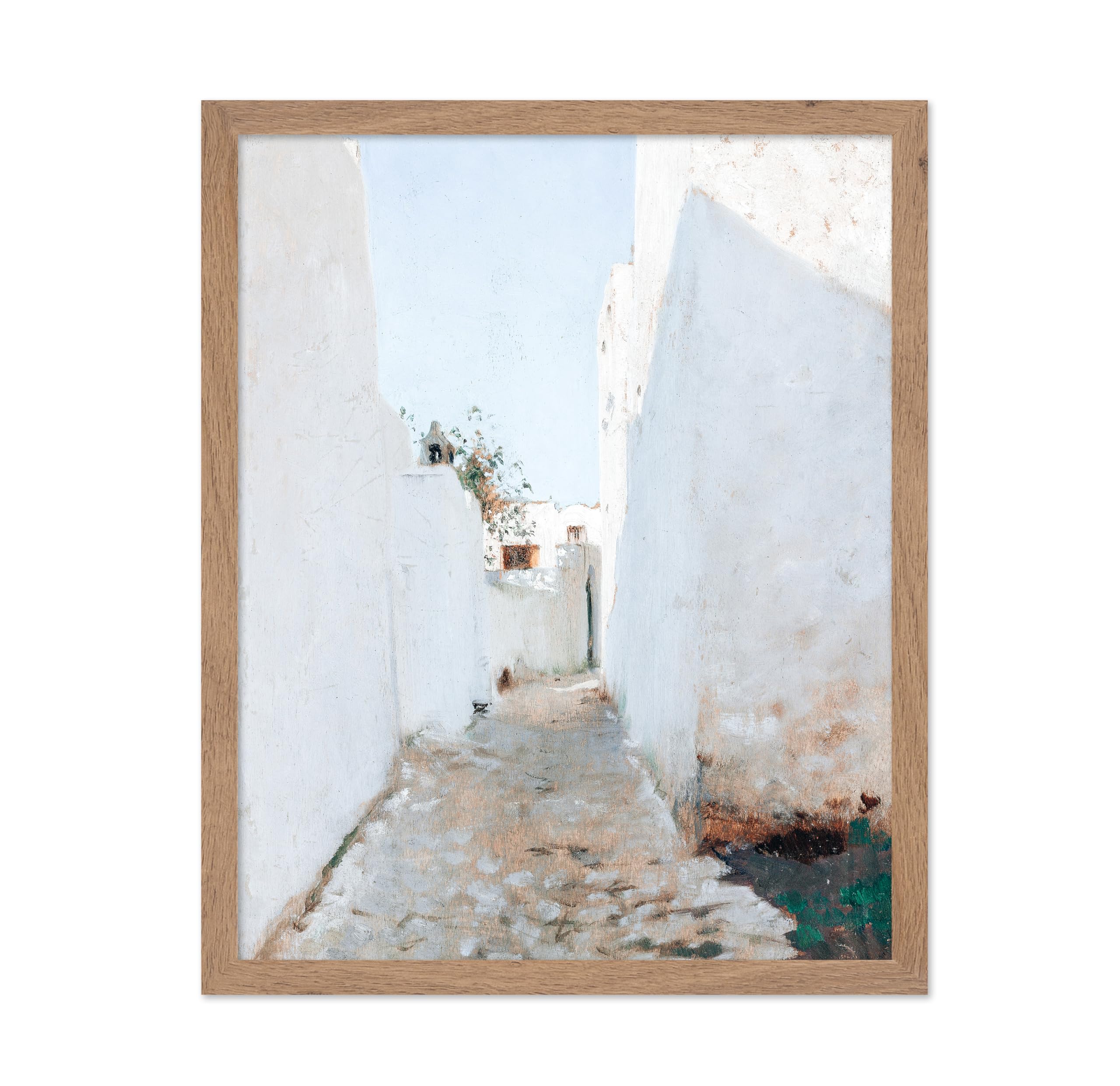 Poster Master Vintage Illustration Poster - Retro Boho Print - Gift for Artist, Friend - A Moroccan Street Scene, Mediterranean,