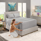 Nestl Extra Deep Pocket Sheets - Fits Mattress 18-24 Inches Deep, Extra Deep Pocket California King Size Sheets, 4 Piece Cal King Sheets, Cal King Sheets Deep Pocket, Silver Gray