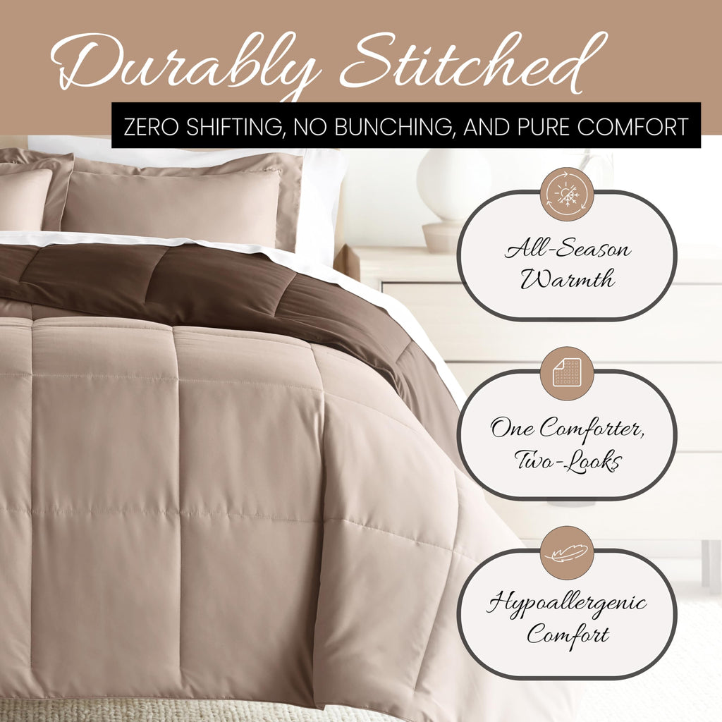 Linen Market Reversible Twin Comforter Set (2 Piece) - Bring Luxury Home With Our Soft And Lightweight Down Alternative Comforte