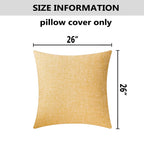 Home Brilliant Fall Large Throw Pillows Linen Decorative Pillow Case European Sham Cushion Cover For Bench, 26 X 26 Inch(66Cm),