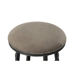 Steve Silver Co Bali Backless Swivel Bar Chair, 30" Seat Height, Backless, Upholstered 360° Swivel Seat, Steel Frame, Counter Height Bar Stools, 18" D x 18" W x 30" H, Grey