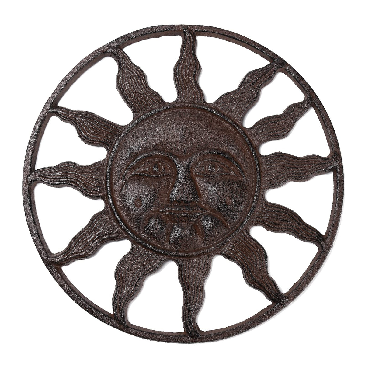 Brasstar Cast Iron Stepping Stone Fairytale Sun Design Garden Lawn Flower Bed Outdoor Farmland Decor Tqzdpt65