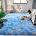 DweIke Fluffy Modern Area Rugs for Living Room Bedroom, 4x6 ft Plush High Pile Brown Rug for Kids Girls Room Nursery Home Decor,