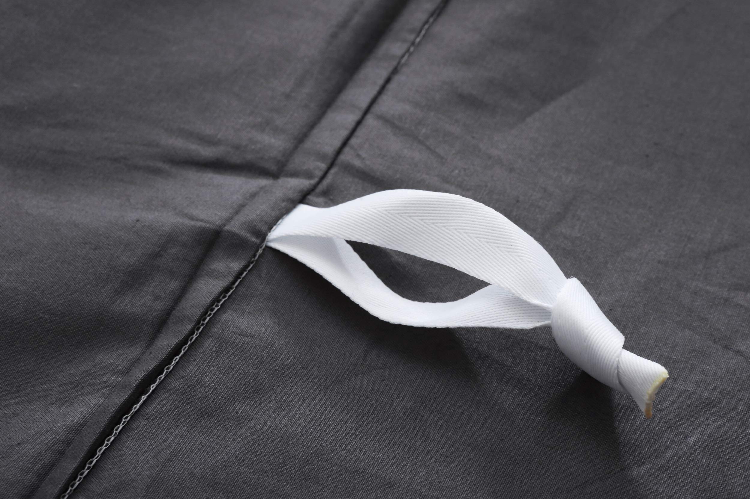 F.Y.Dreams Weighted Blanket Duvet Cover 60X80 Inches With 8 Ties,Zipper On Long Side/100% Cotton, Dark Grey/Just Duvet Cover