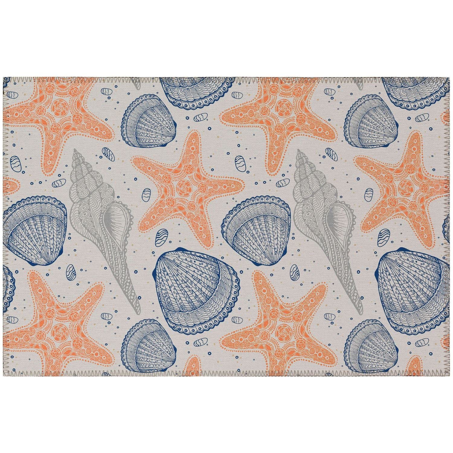 Seabreeze Sz4 Beige Coastal Rug Rectangle 10' X 14'