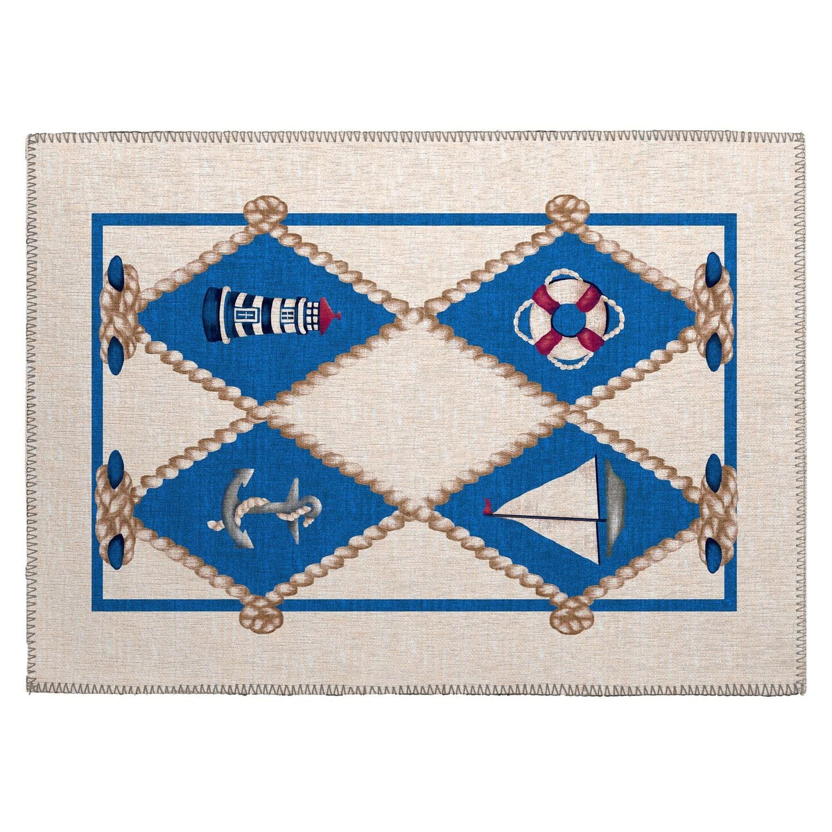 Harbor Ha6 Ivory Coastal Rug Rectangle 9' X 12'