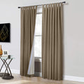 Commonwealth Home Fashions Ventura Tab Top Curtain Panel Pair Window Dressing Each 78 x 84 in Pebble