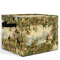 HSIASHENG Vintage Hunting Fishing Dog Storage Bins Box with Handles, Boho Rustic French Country Scenic Laundry Basket Hamper Col
