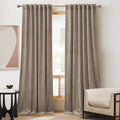 RYB Home Bedroom Curtains Heavy Velvet, Room Darkening Privacy Window Curtains Soft Durable Velvet Backdrops for Sliding Door Li