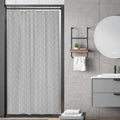 Riyidecor Small Stall RV Gray Grey Shower Curtain Liner for Bathroom Narrow Dorm Half Size Stand Up 36x72 Inches Wide Single Che