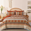California King Comforter Set Size, Burnt Orange Striped Cali King Bed Set Bedding Sets Terracotta 7 Pieces Boho Bed In A Bag Wi