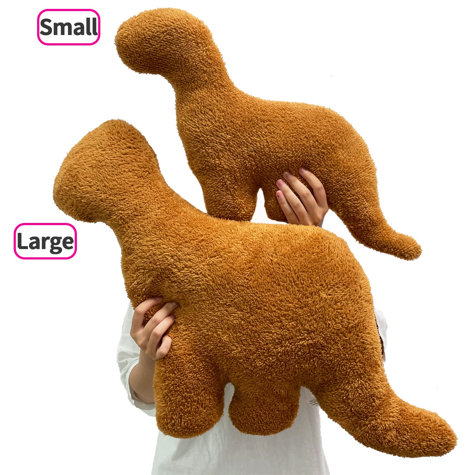 Isaacalyx Large Dino Nugget Pillow, 24 Inch Brontosaurus-Soft Dinosaur Nuggets Pillow For Birthday Gifts, Theme Party Decoration
