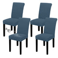 Easy-Going 100% Waterproof Dining Room Chair Cover Set Of 4, Stretch Jacquard Parson Chair Slipcover Removable Washable Chair Protector For Home, Restaurant, Banquet (Xlarge, Bluestone)